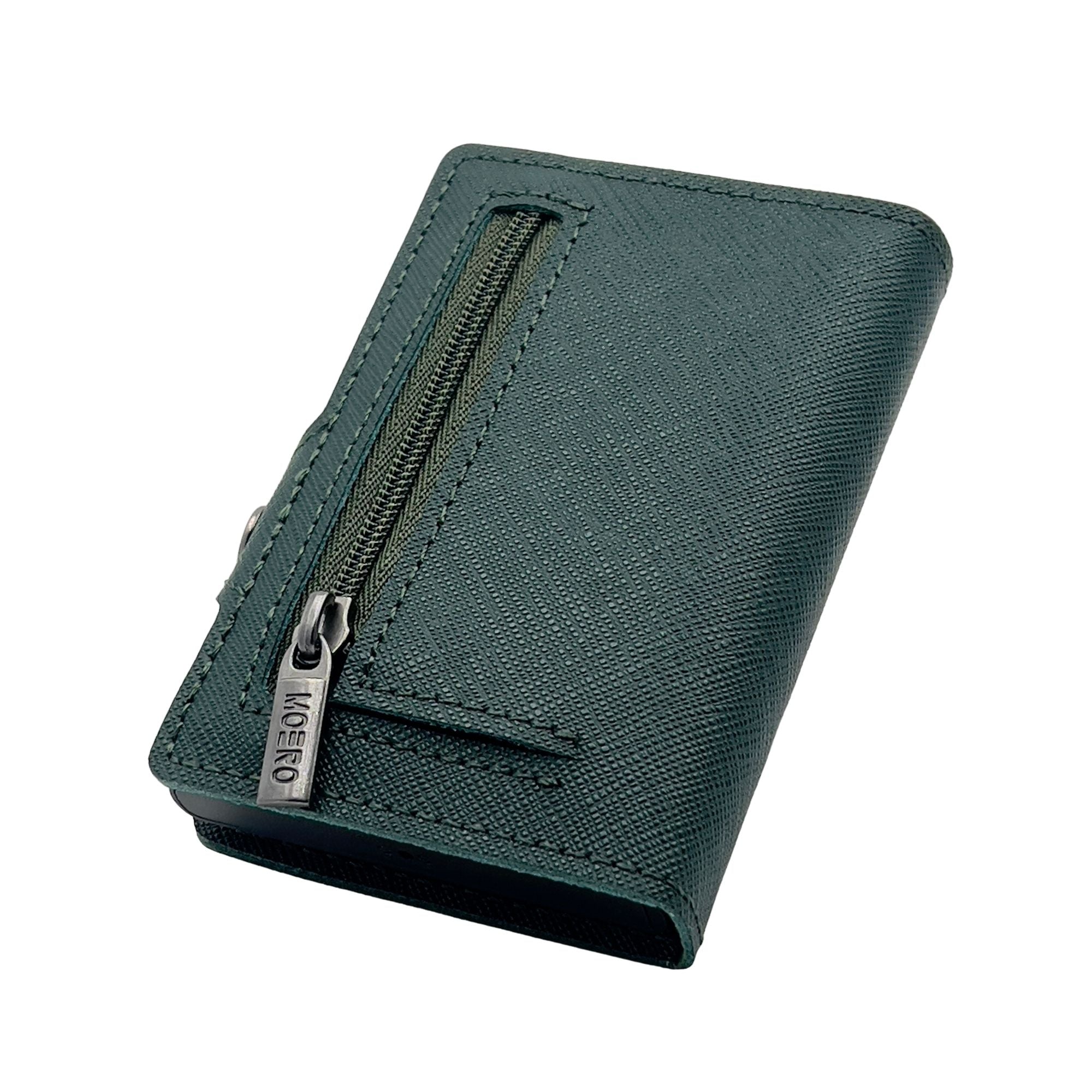 Saffiano Green ZIP