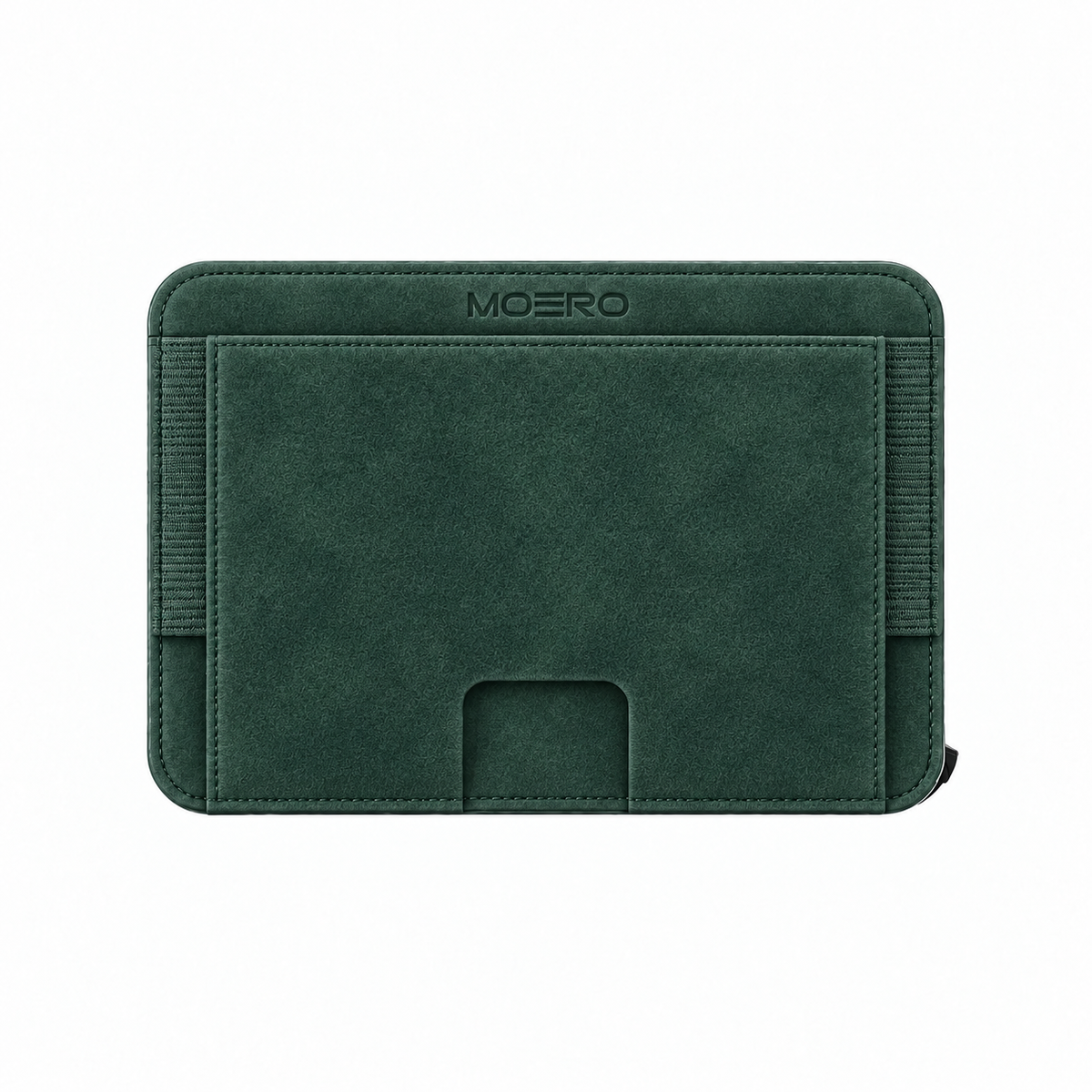 Moero M2 Pro SUPERIOR Verde MagSafe Wallet  – Portafoglio RFID in Alluminio e microfibra scamosciata