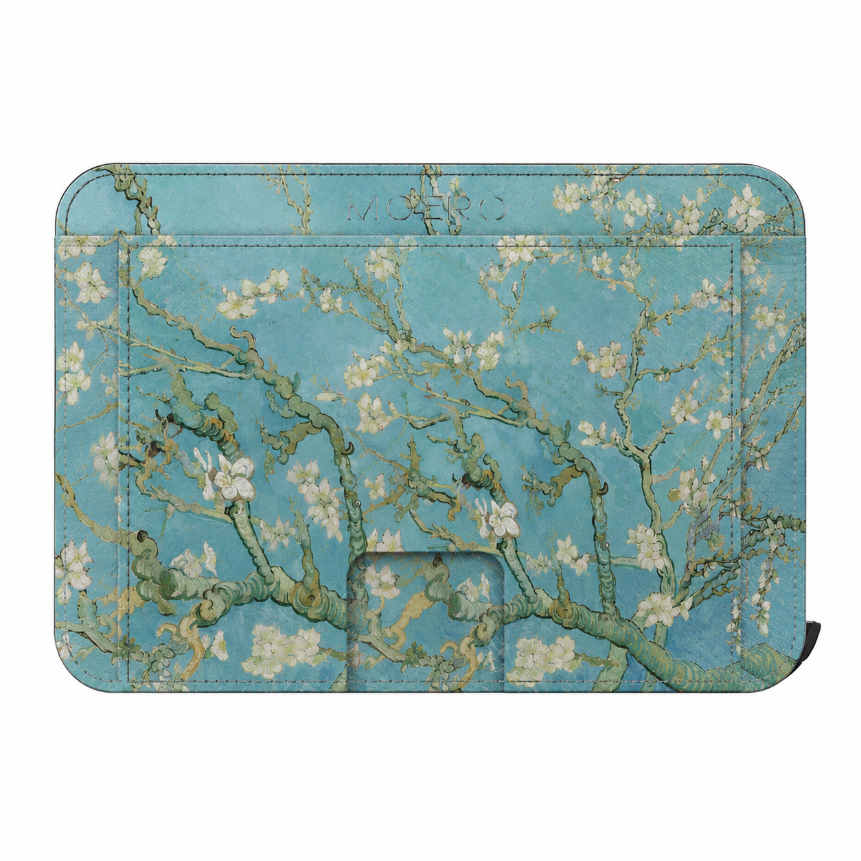 Moero M2 Pro - Ramo di mandorlo in fiore Limited Edition - MagSafe Wallet  – Portafoglio RFID in Alluminio e Vera Pelle Saffiano Antigraffio