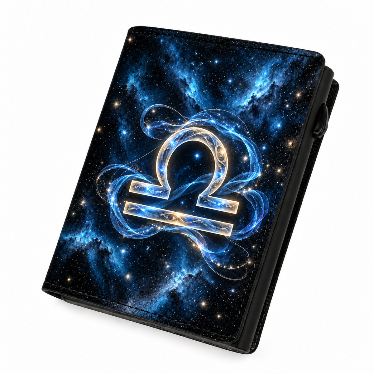 Moero Pro – Bilancia – Zodiac Limited Edition – Portafoglio RFID in Vera Pelle Saffiano con Chiusura Magnetica e Portamonete Zip