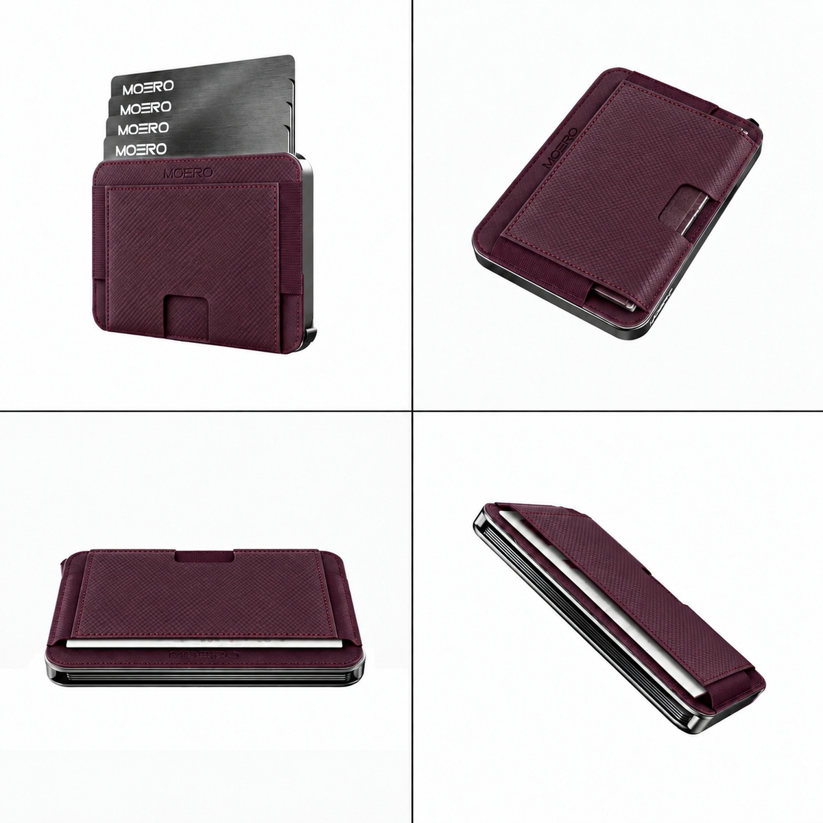 Moero M2 ULTRA 18Pro Edition MagSafe Wallet con Apple Find My Integrato – Portafoglio RFID in Alluminio e Vera Pelle