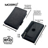 Saffiano Black Zip Airtag 