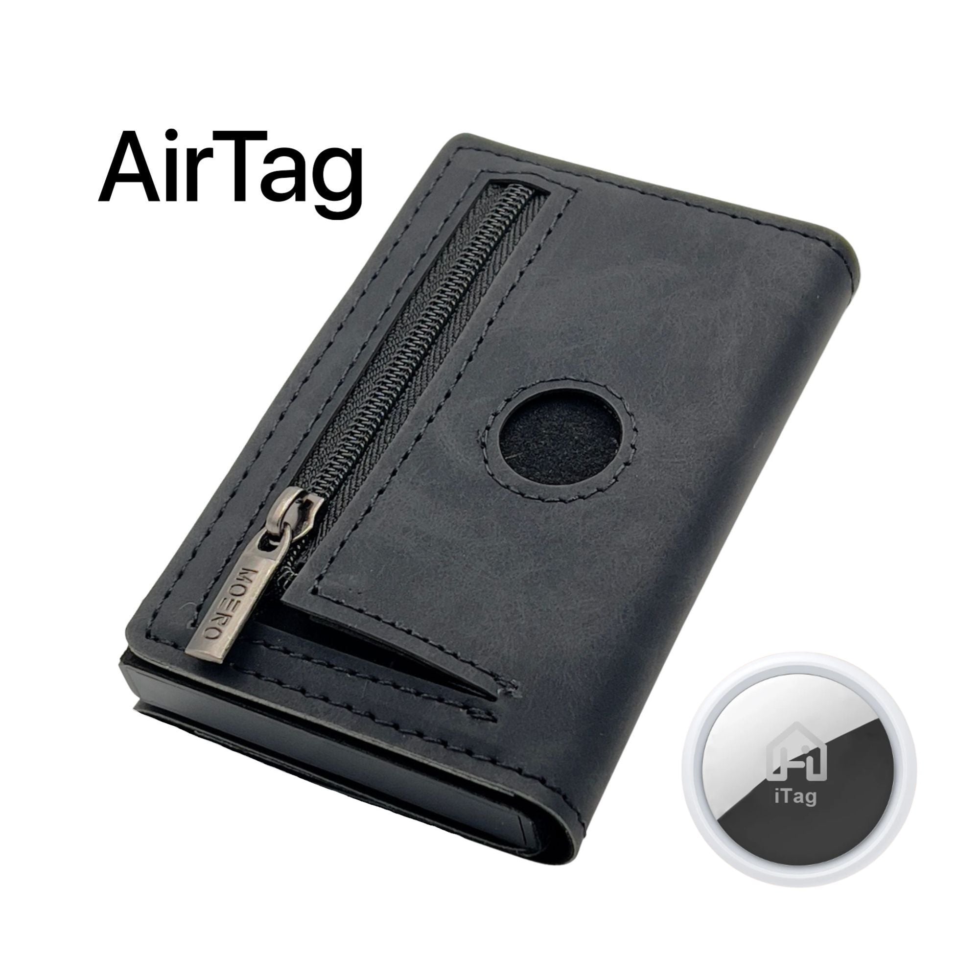 Airtag Vintage Schwarz ZIP 