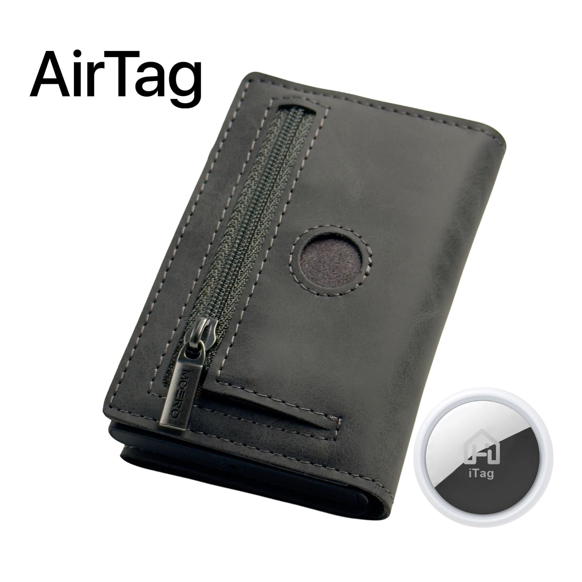 AirTag PRO Vintage Gray Zip 