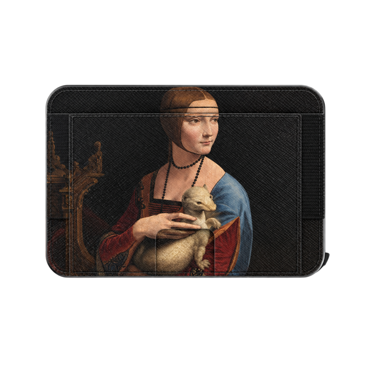 Moero M2 Pro - Dama con l'ermellino Limited Edition - MagSafe Wallet  – Portafoglio RFID in Alluminio e Vera Pelle Saffiano Antigraffio