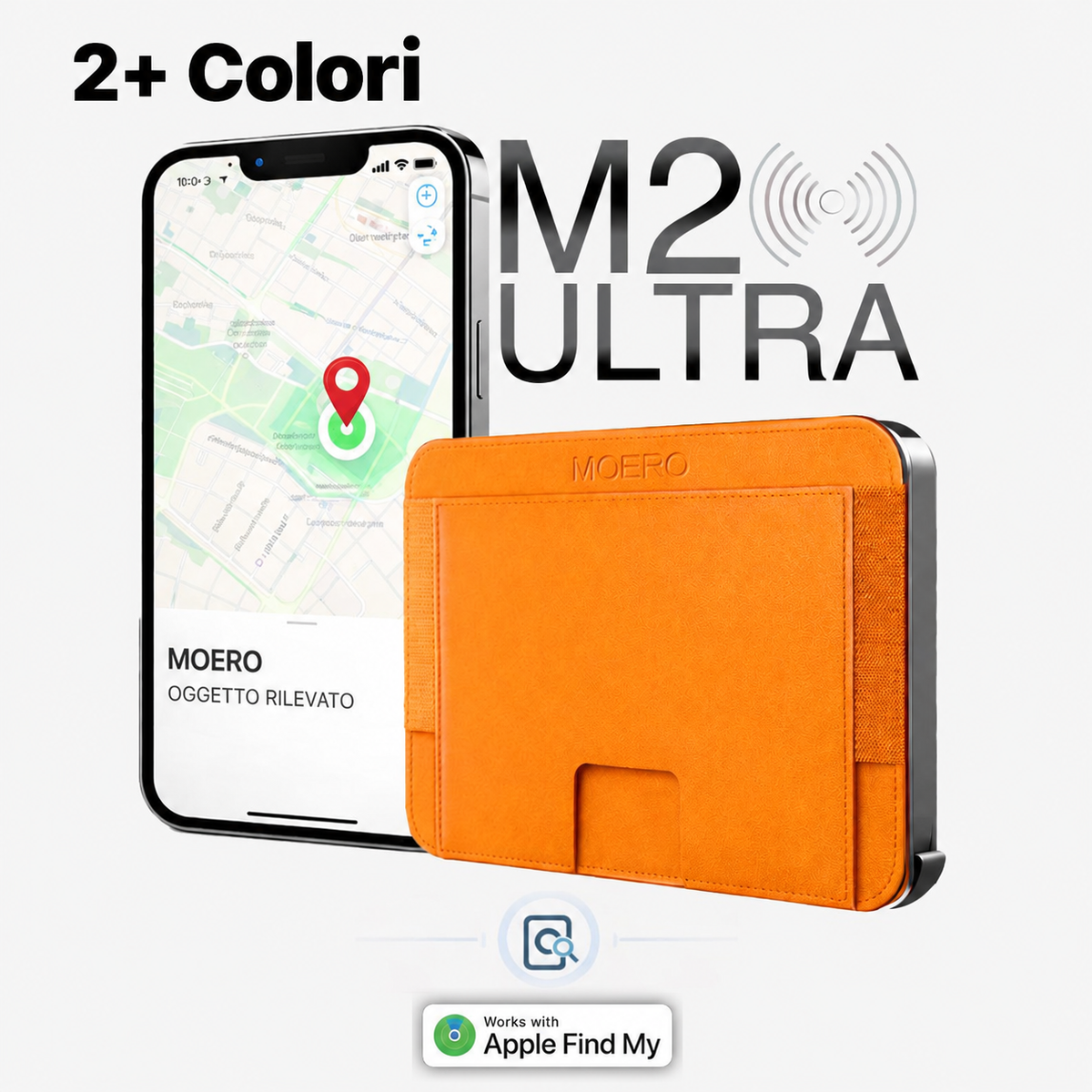 Moero M2 ULTRA 17Pro Edition MagSafe Wallet con Apple Find My Integrato – Portafoglio RFID in Alluminio e Vera Pelle