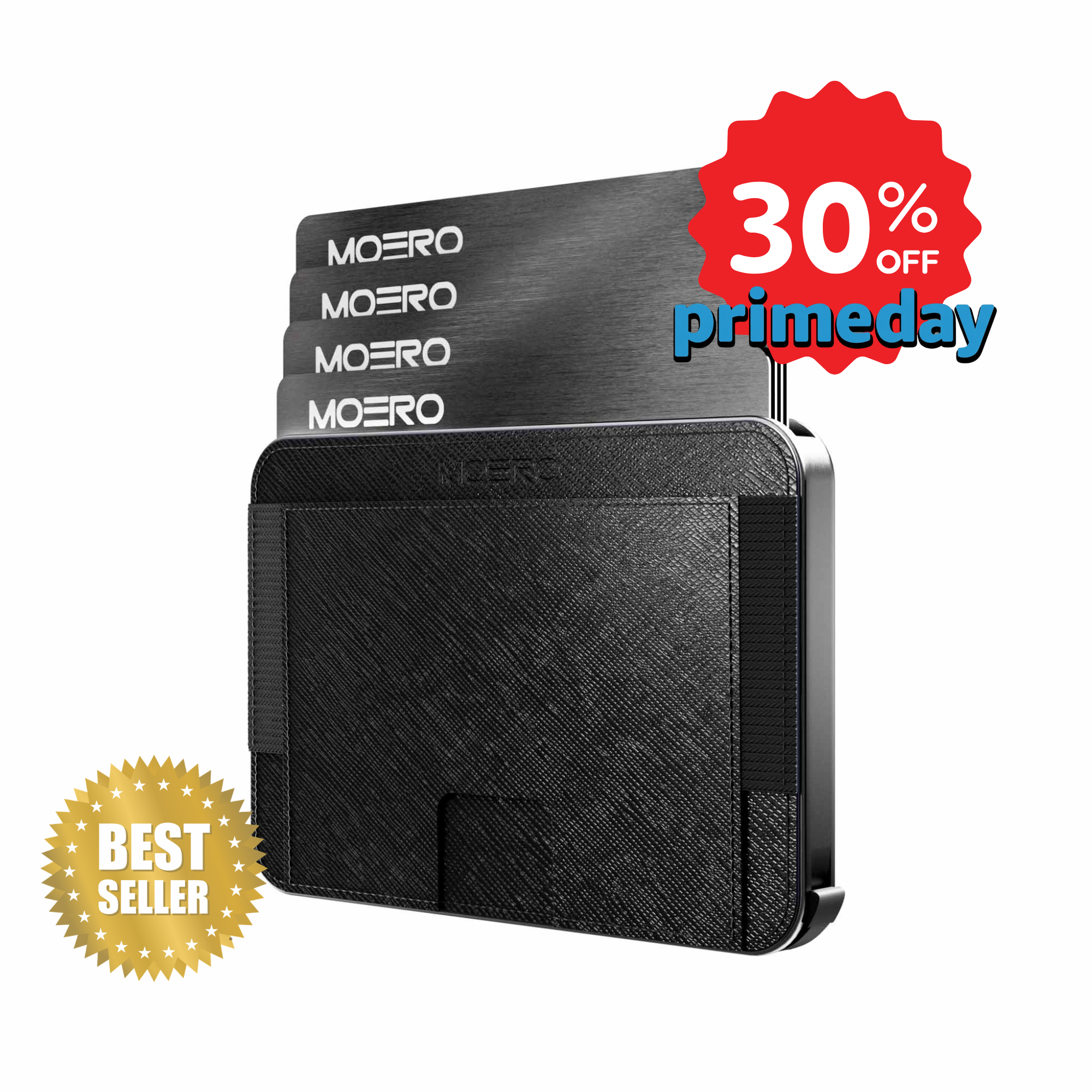 Moero M2 Pro Saffiano Black MagSafe Wallet  – Portafoglio RFID in Alluminio e Vera Pelle Antigraffio