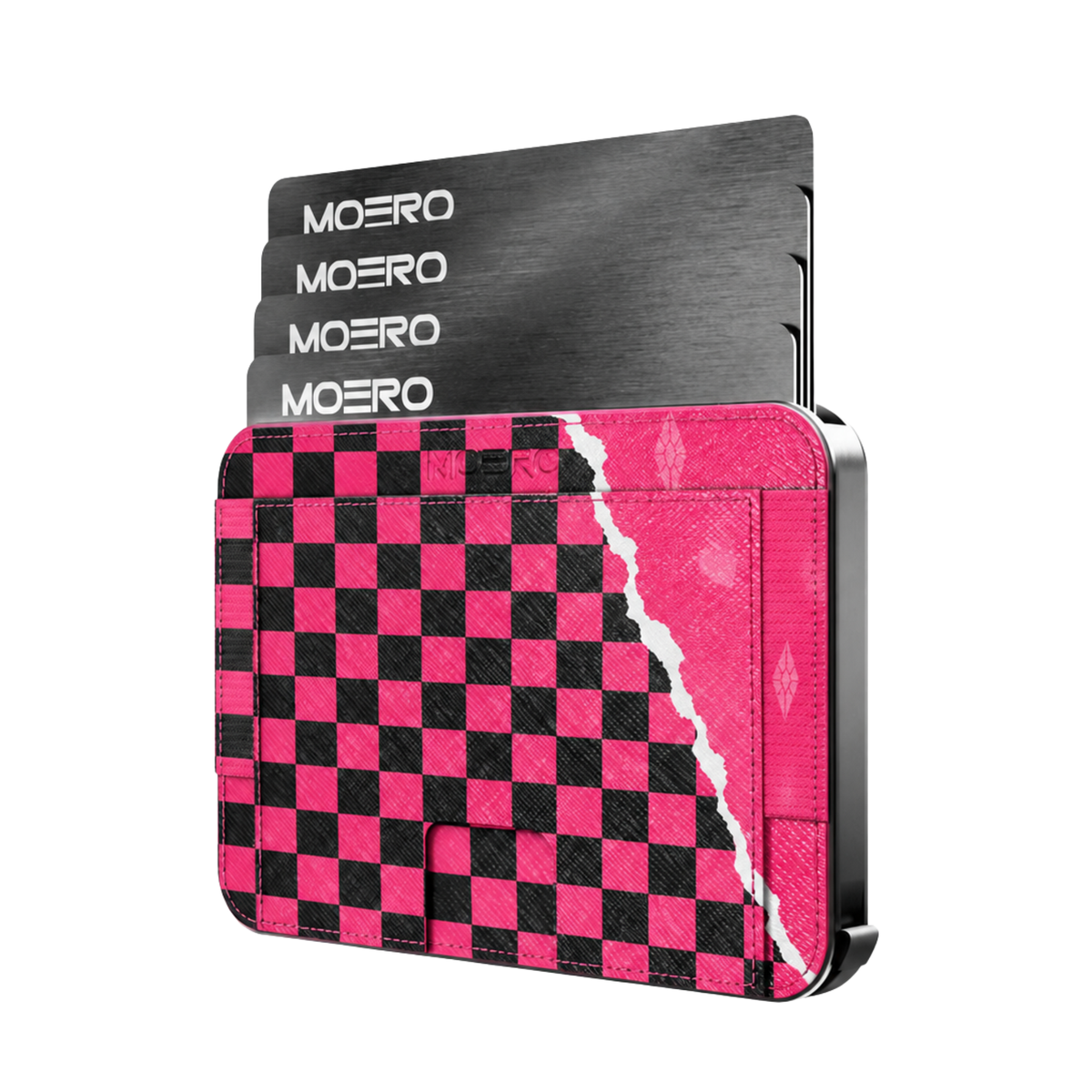 Moero M2 Pro - Pink Rebel - Underground art Limited Edition - MagSafe Wallet  – Portafoglio RFID in Alluminio e Vera Pelle Saffiano Antigraffio