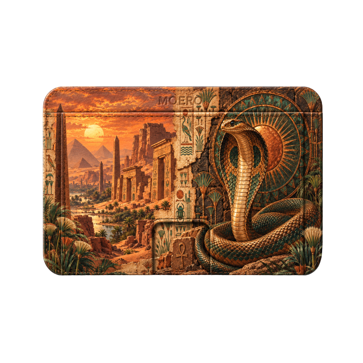 Moero M2 Pro - Cobra - Limited Edition - MagSafe Wallet  – Portafoglio RFID in Alluminio e Vera Pelle Saffiano Antigraffio