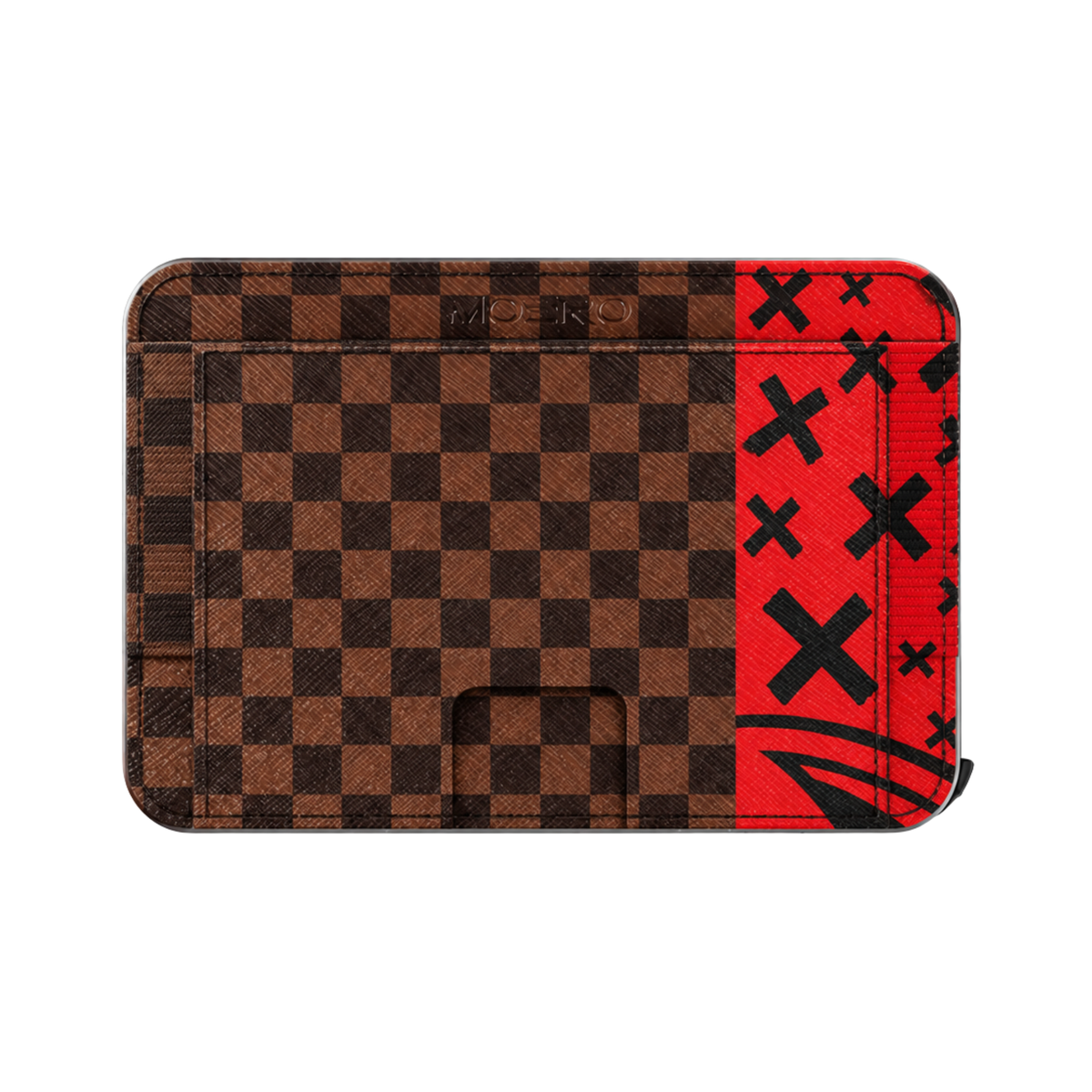 Moero M2 Pro - Red X - Underground art Limited Edition - MagSafe Wallet  – Portafoglio RFID in Alluminio e Vera Pelle Saffiano Antigraffio