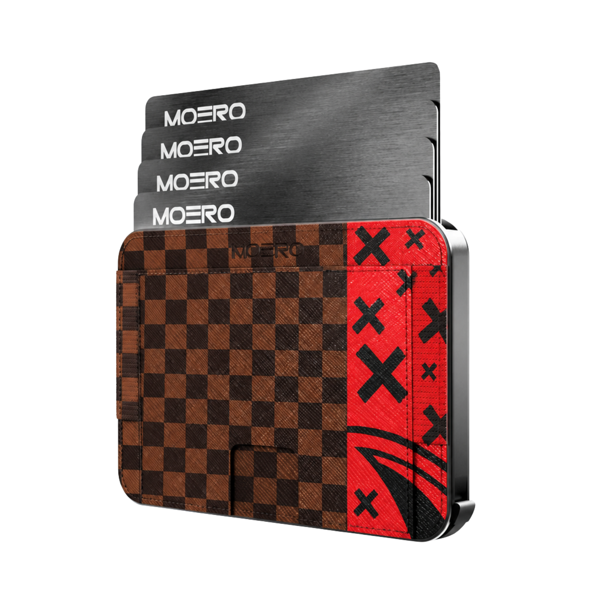 Moero M2 Pro - Red X - Underground art Limited Edition - MagSafe Wallet  – Portafoglio RFID in Alluminio e Vera Pelle Saffiano Antigraffio