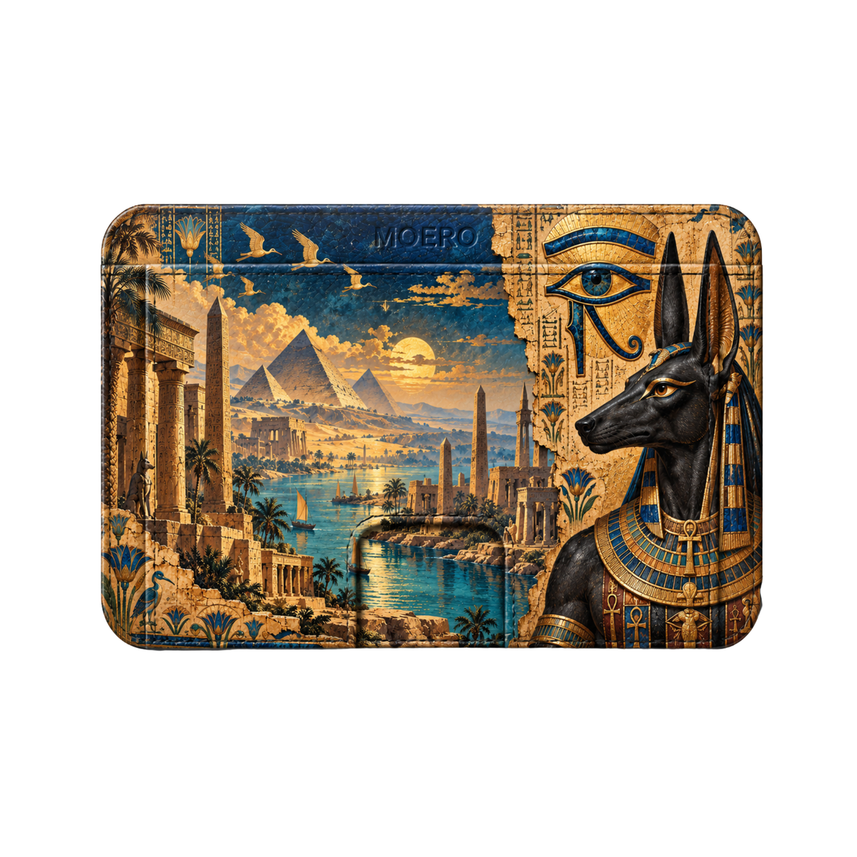 Moero M2 Pro - Anubi - Limited Edition - MagSafe Wallet  – Portafoglio RFID in Alluminio e Vera Pelle Saffiano Antigraffio