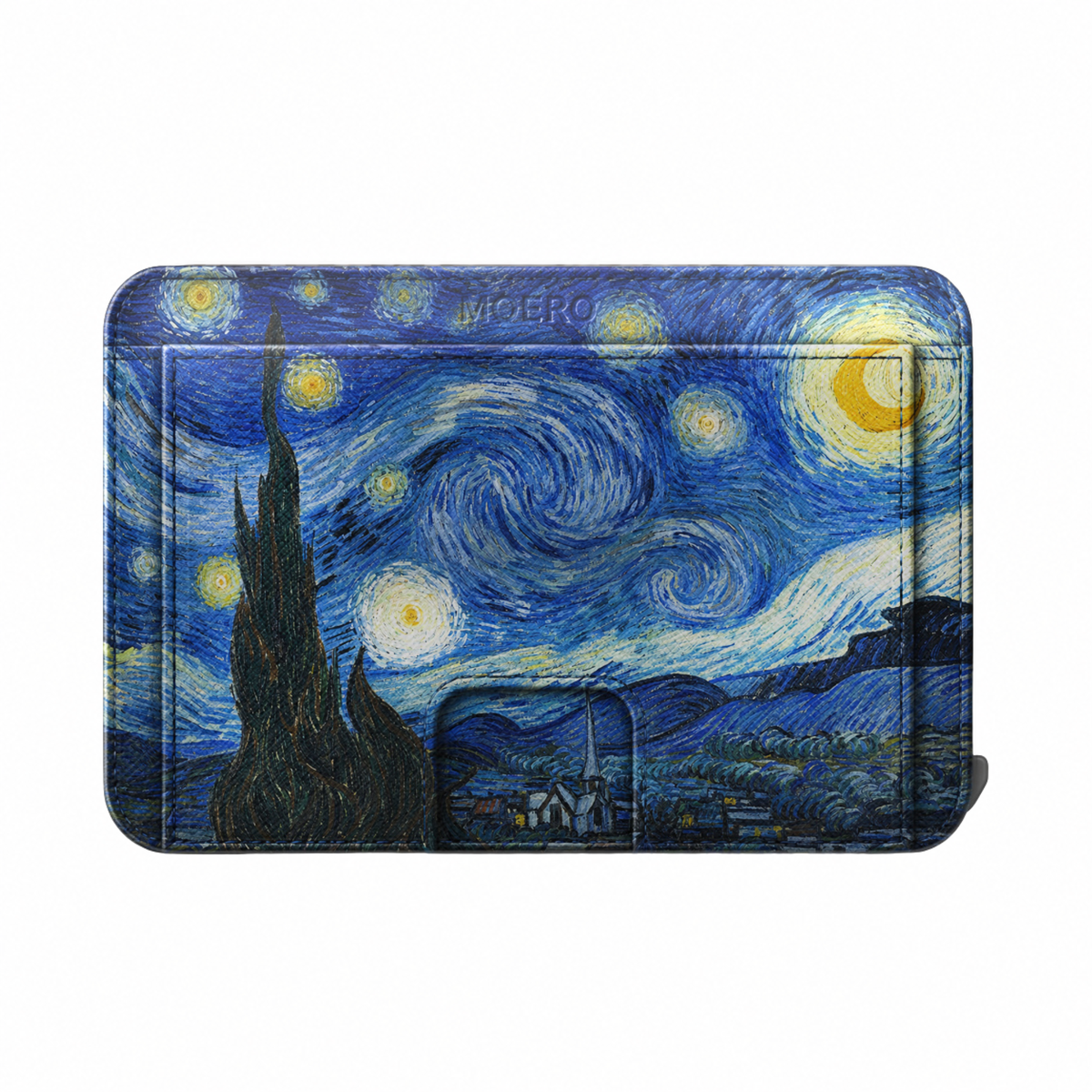Moero M2 Pro - Notte stellata Limited Edition - MagSafe Wallet  – Portafoglio RFID in Alluminio e Vera Pelle Saffiano Antigraffio