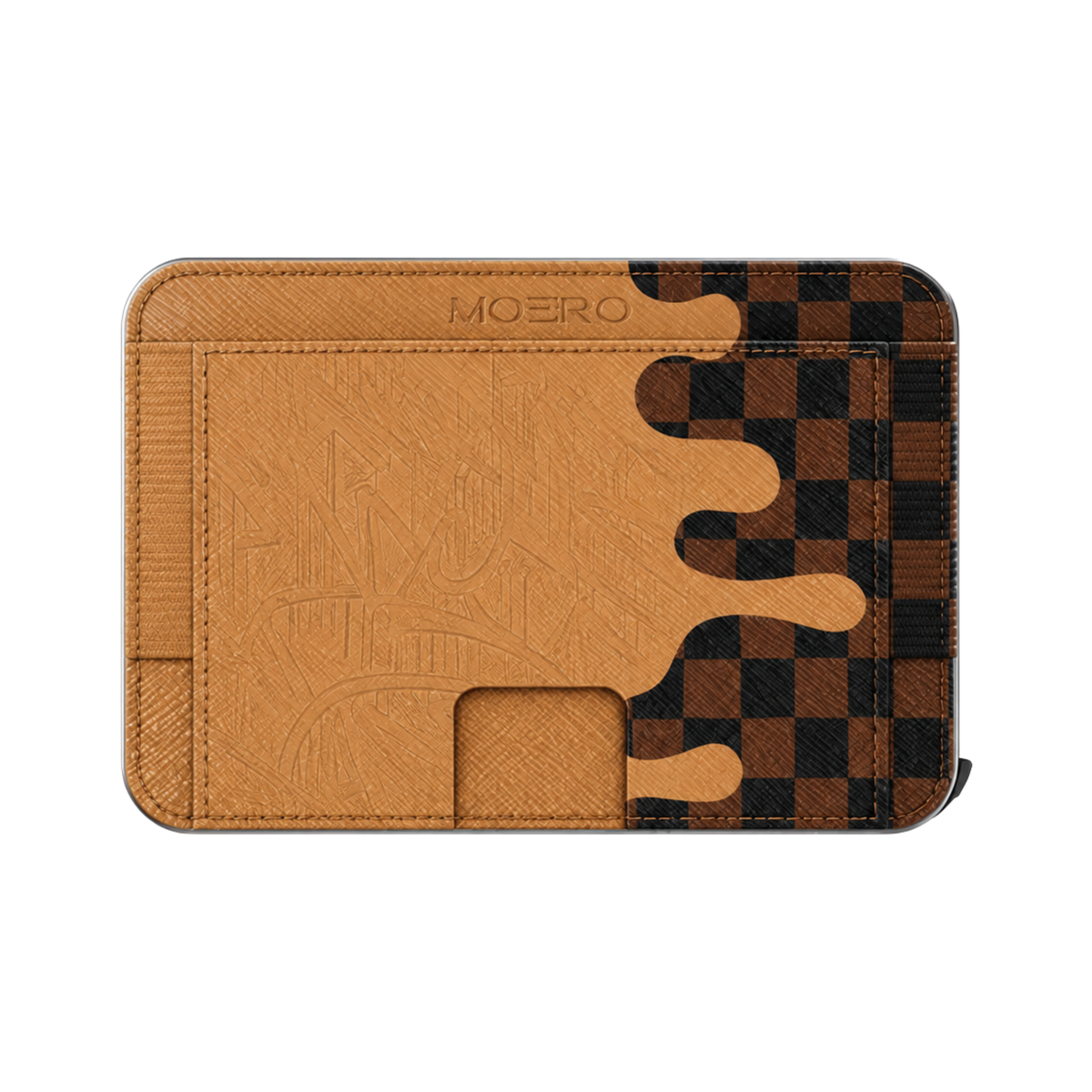 Moero M2 Pro - Caramel Drip - Underground art Limited Edition - MagSafe Wallet  – Portafoglio RFID in Alluminio e Vera Pelle Saffiano Antigraffio