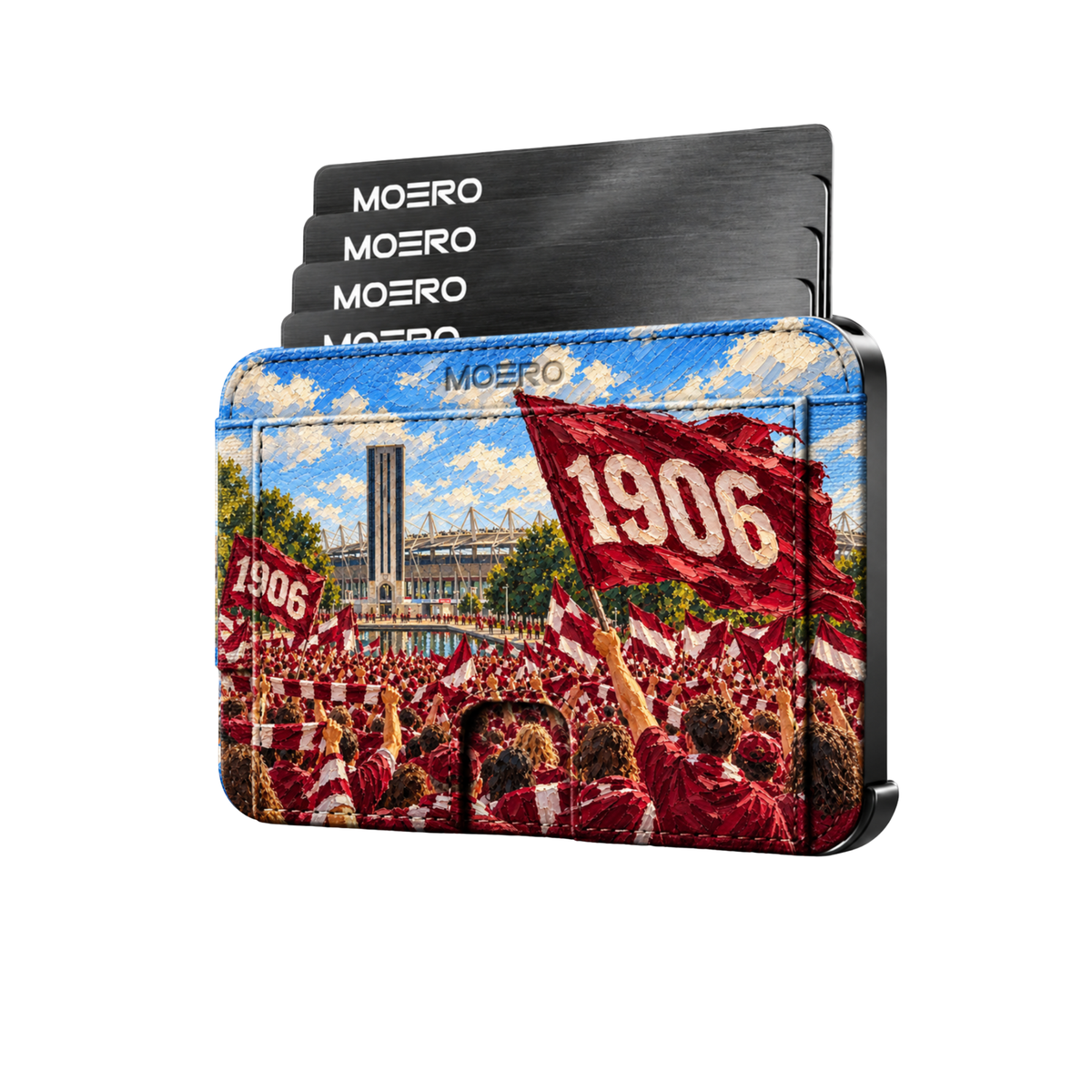 Moero M2 Pro - Torino - Passione Calcio Limited Edition - MagSafe Wallet  – Portafoglio RFID in Alluminio e Vera Pelle Saffiano Antigraffio