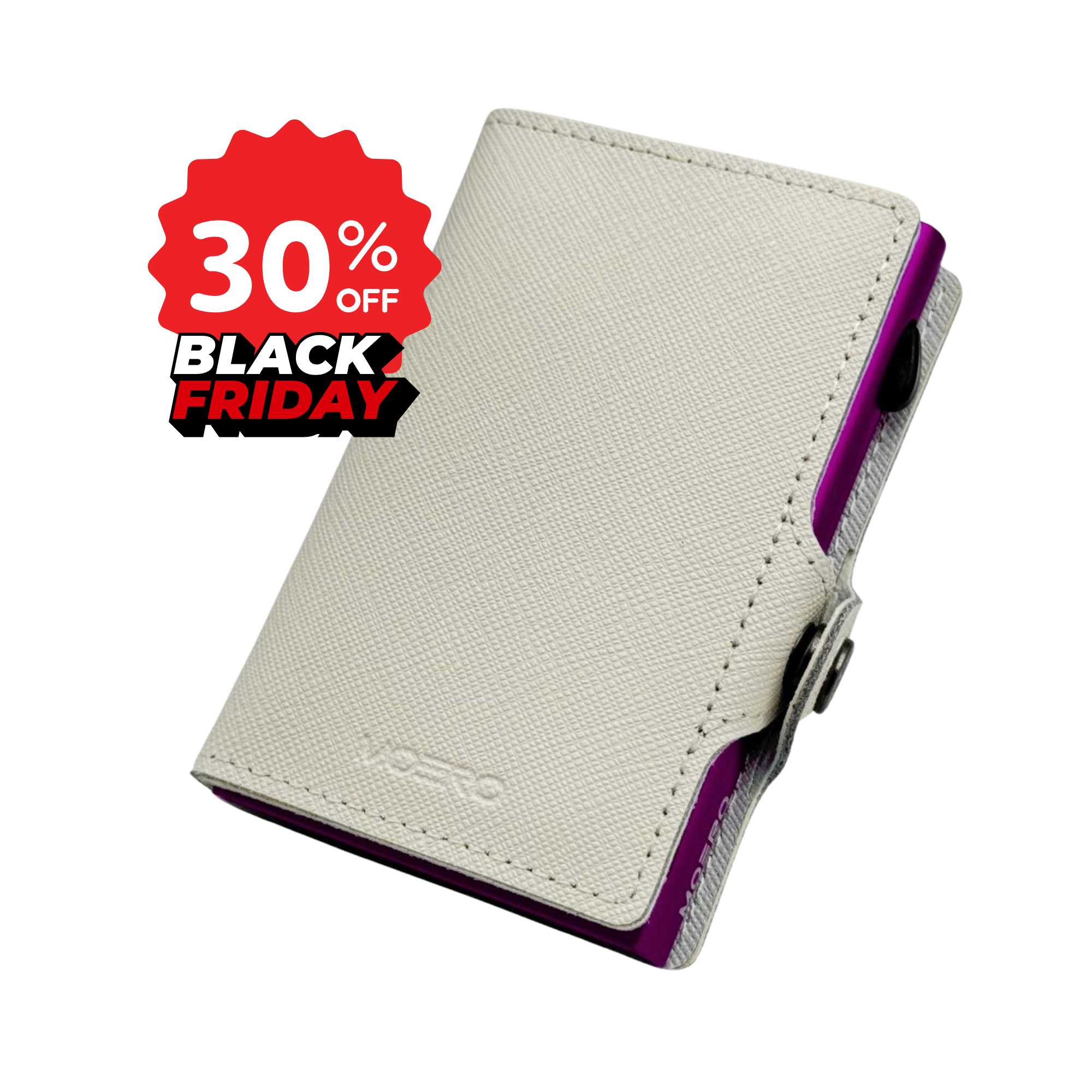 Cremallera blanca Saffiano