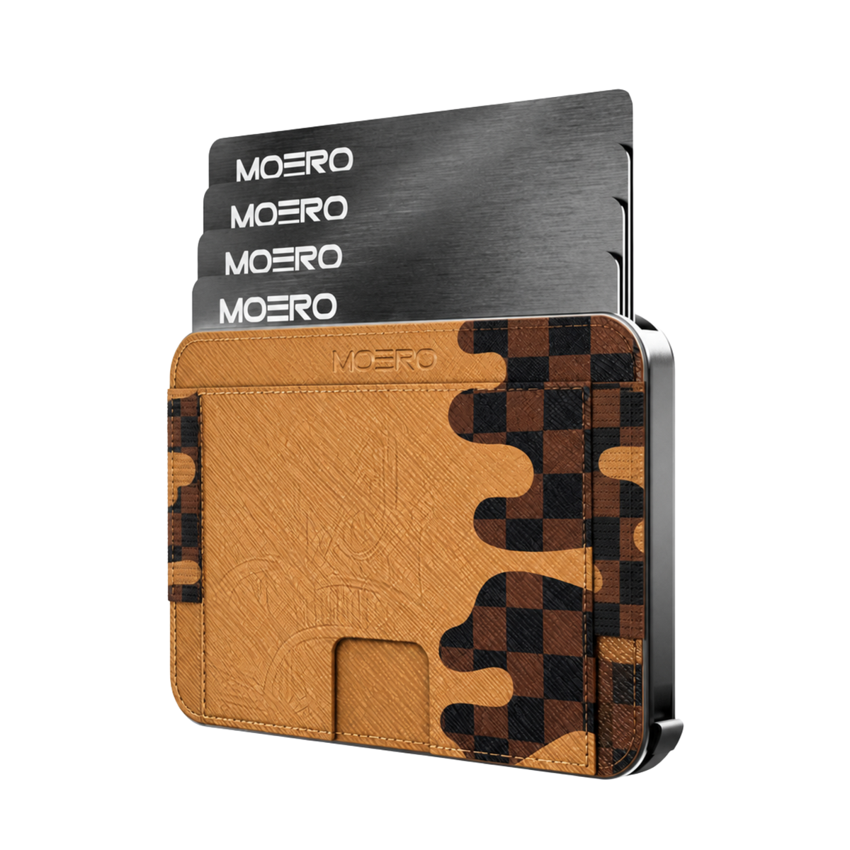 Moero M2 Pro - Caramel Drip - Underground art Limited Edition - MagSafe Wallet  – Portafoglio RFID in Alluminio e Vera Pelle Saffiano Antigraffio