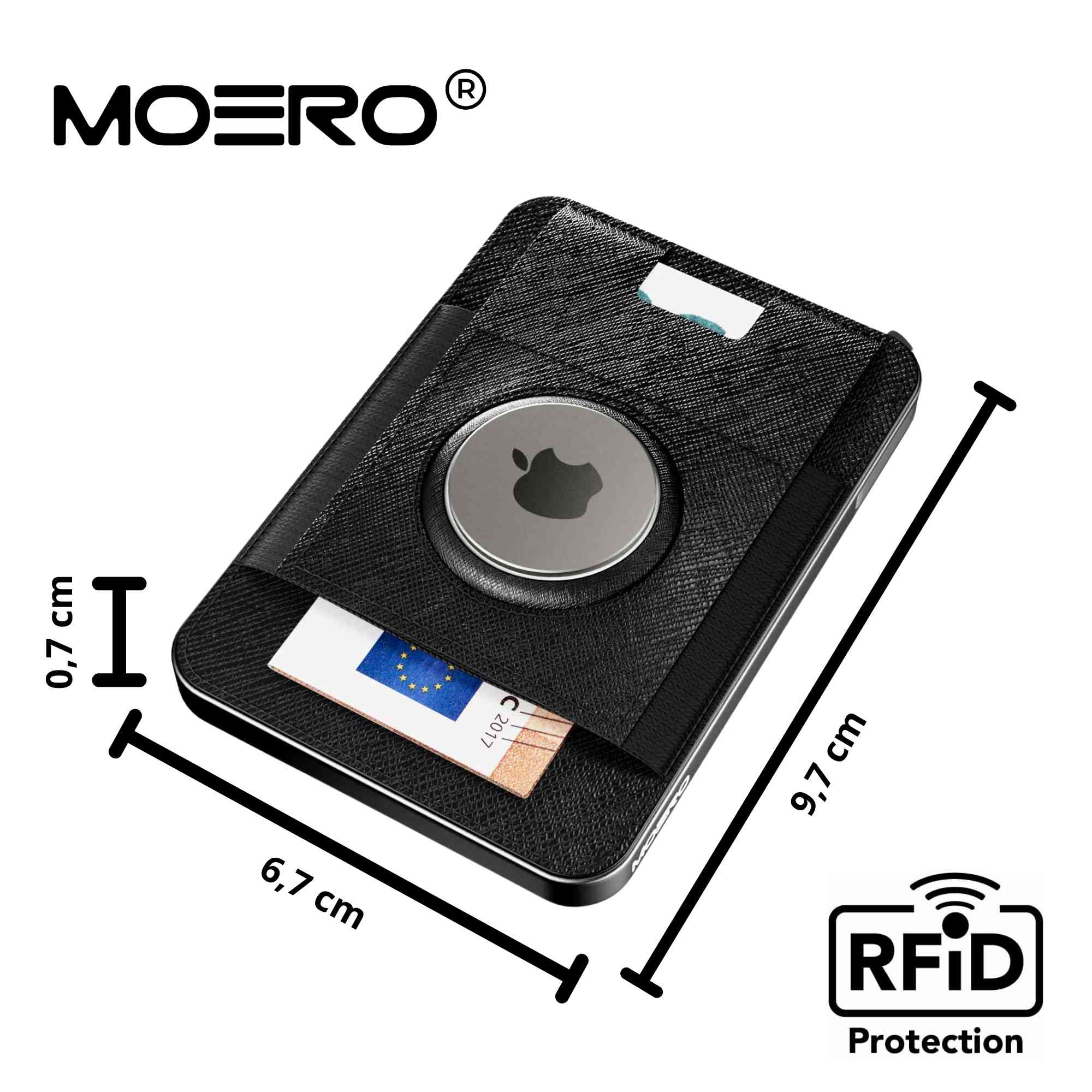 M2 PRO AirTag Saffiano Black 