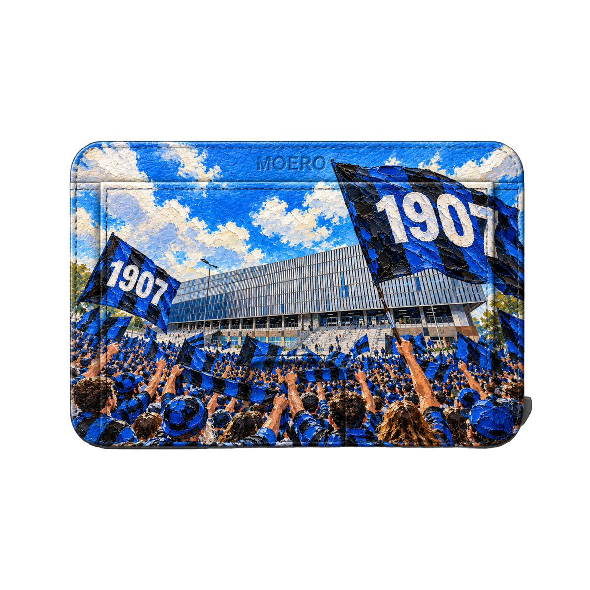 Moero M2 Pro - Atalanta - Passione Calcio Limited Edition - MagSafe Wallet  – Portafoglio RFID in Alluminio e Vera Pelle Saffiano Antigraffio