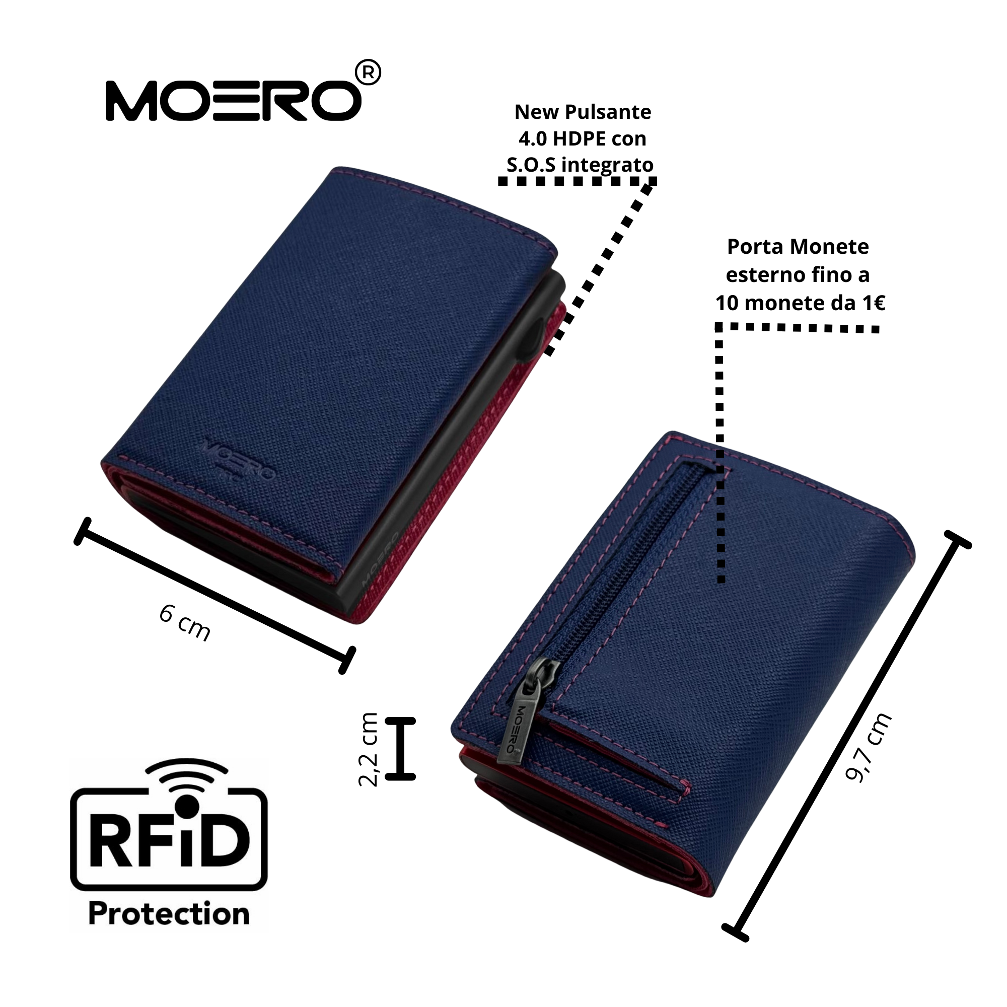 PRO PLUS Saffiano Blue & Magenta