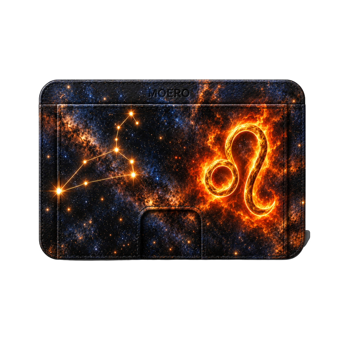 Moero M2 Pro - Leone - Limited Edition - MagSafe Wallet  – Portafoglio RFID in Alluminio e Vera Pelle Saffiano Antigraffio