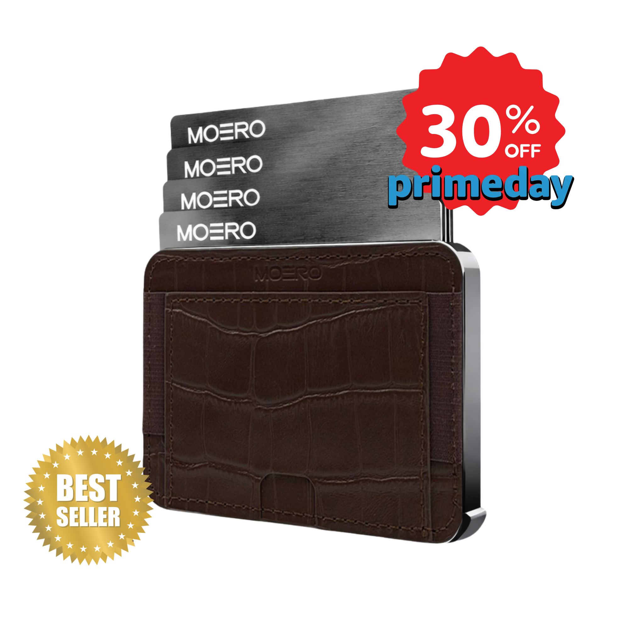 Moero M2 Pro Cocco Brown MagSafe Wallet  – Portafoglio RFID in Alluminio e Vera Pelle Antigraffio