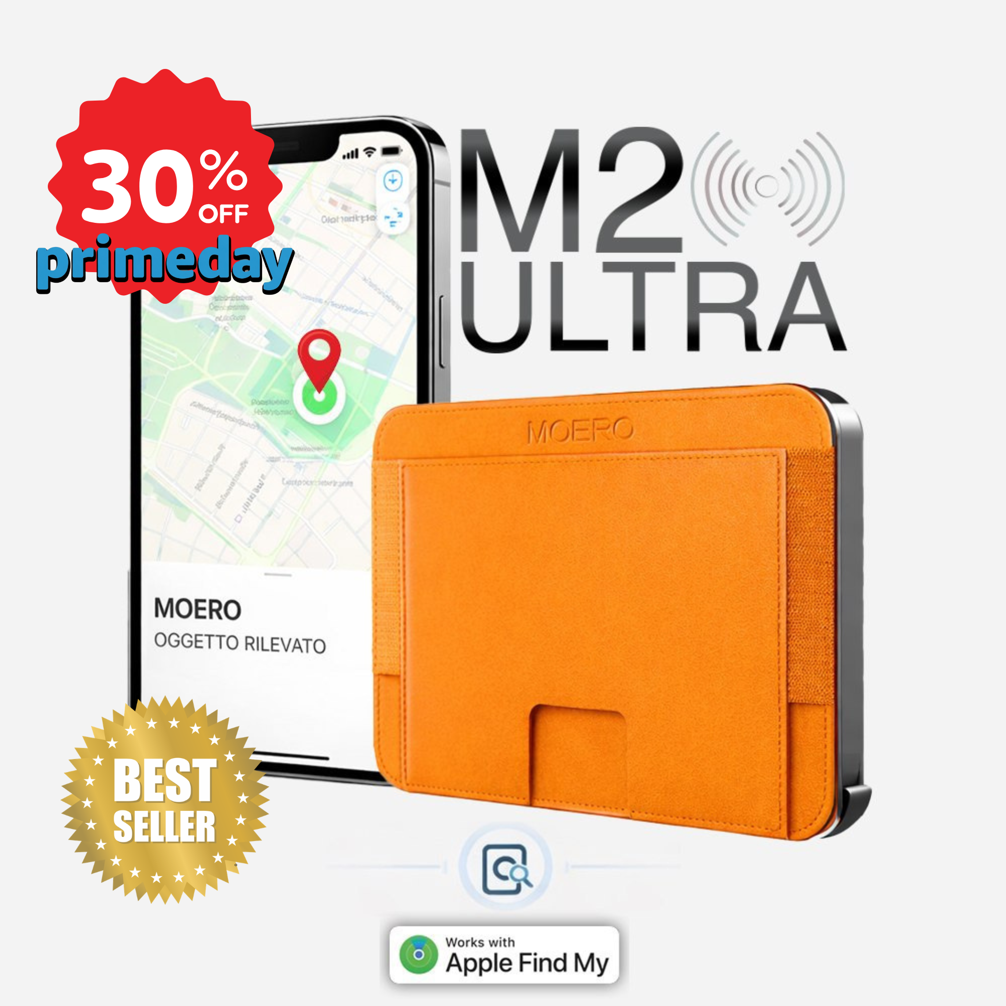 Moero M2 ULTRA 17Pro Edition MagSafe Wallet con Apple Find My Integrato – Portafoglio RFID in Alluminio e Vera Pelle
