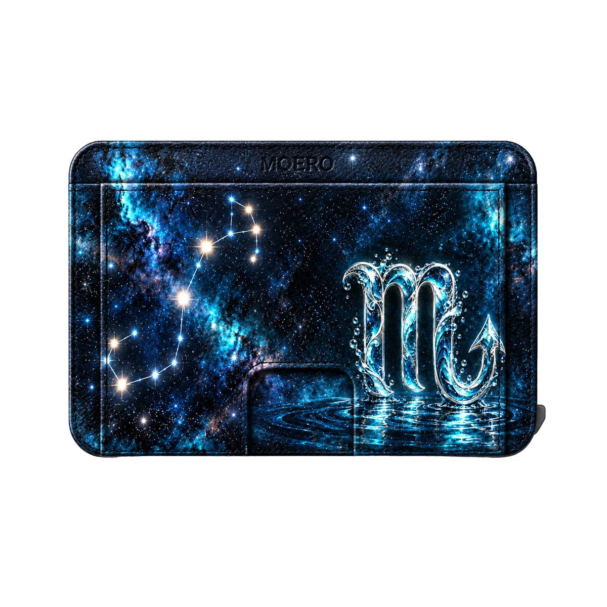 Moero M2 Pro - Scorpione - Limited Edition - MagSafe Wallet  – Portafoglio RFID in Alluminio e Vera Pelle Saffiano Antigraffio