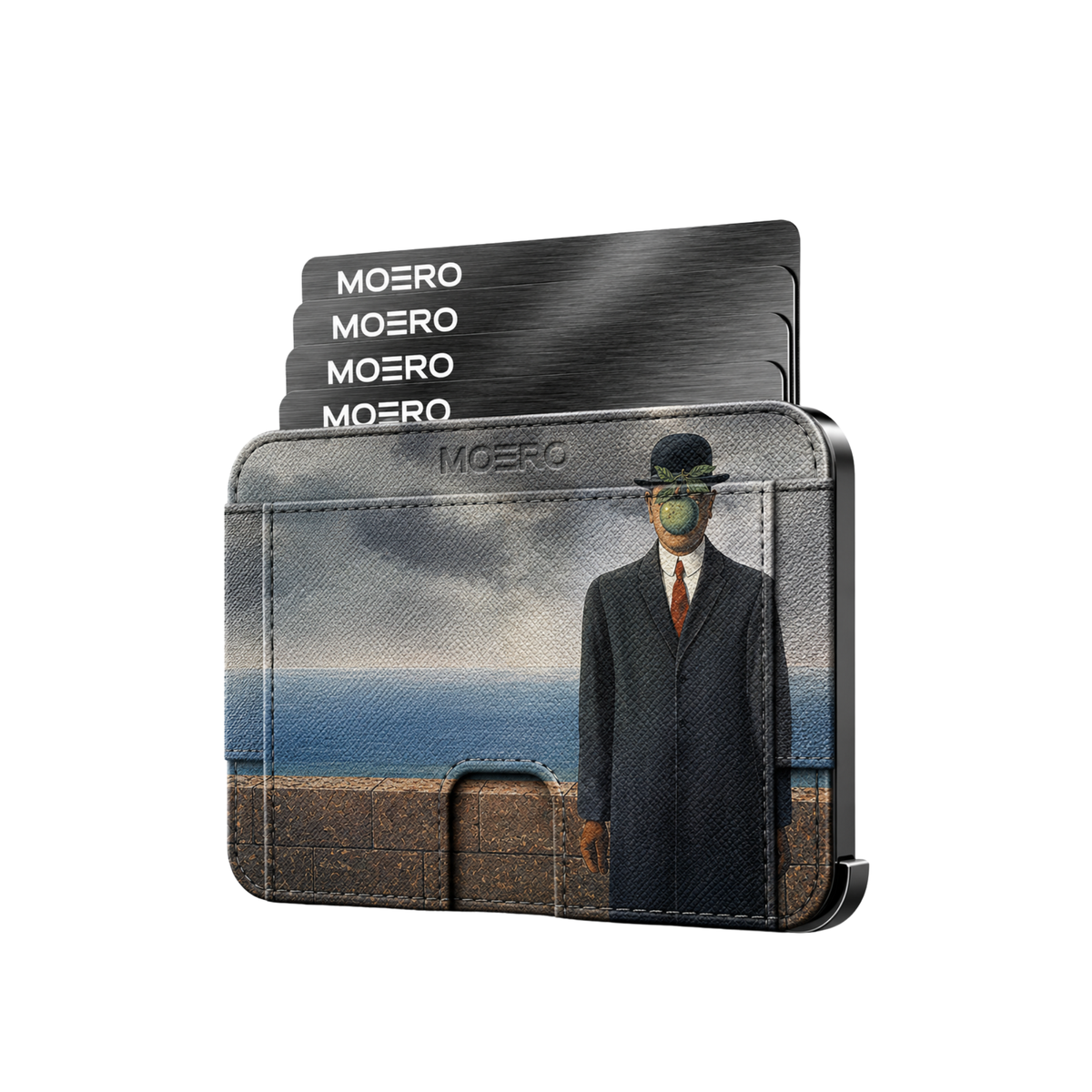 Moero M2 Pro - Il figlio dell'uomo Limited Edition - MagSafe Wallet  – Portafoglio RFID in Alluminio e Vera Pelle Saffiano Antigraffio