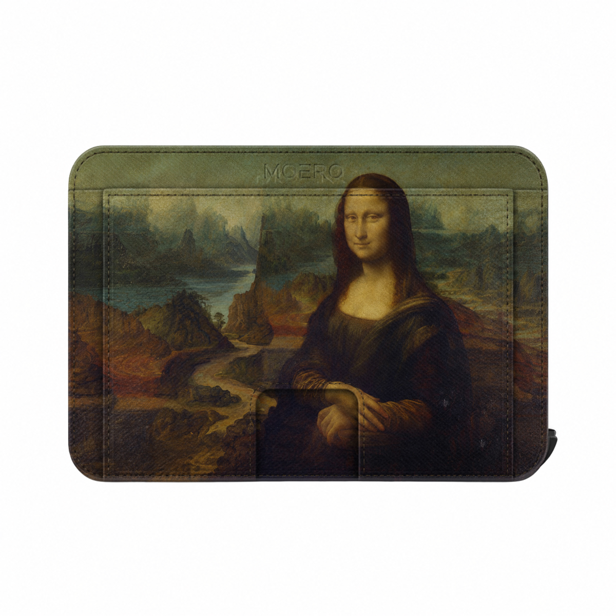 Moero M2 Pro - Gioconda Limited Edition - MagSafe Wallet  – Portafoglio RFID in Alluminio e Vera Pelle Saffiano Antigraffio