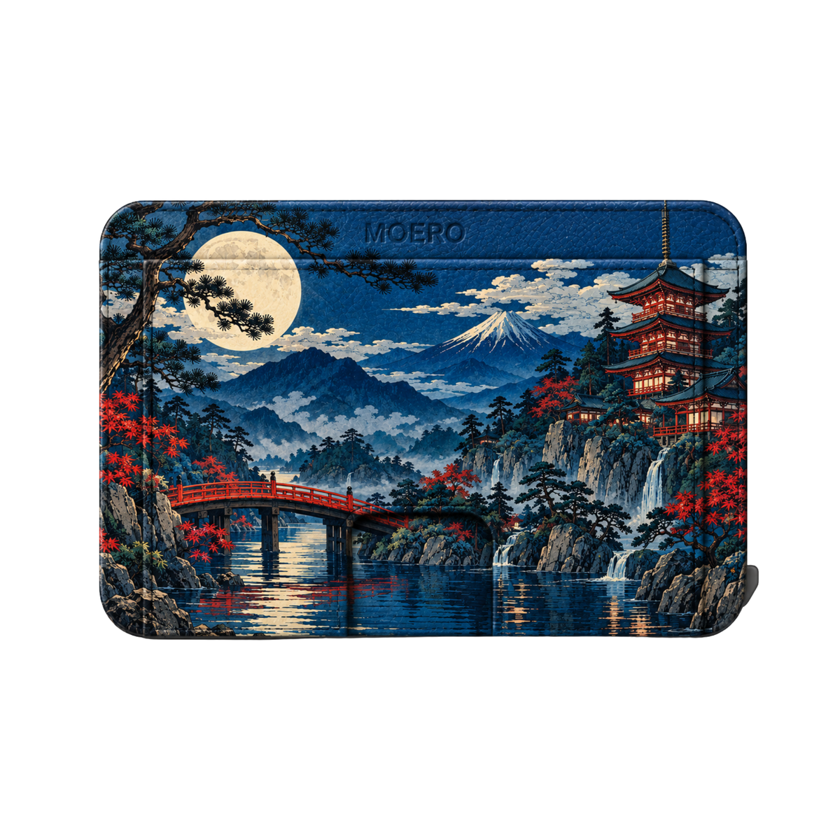 Moero M2 Pro - Notti d'oriente - Japanese art Limited Edition - MagSafe Wallet  – Portafoglio RFID in Alluminio e Vera Pelle Saffiano Antigraffio