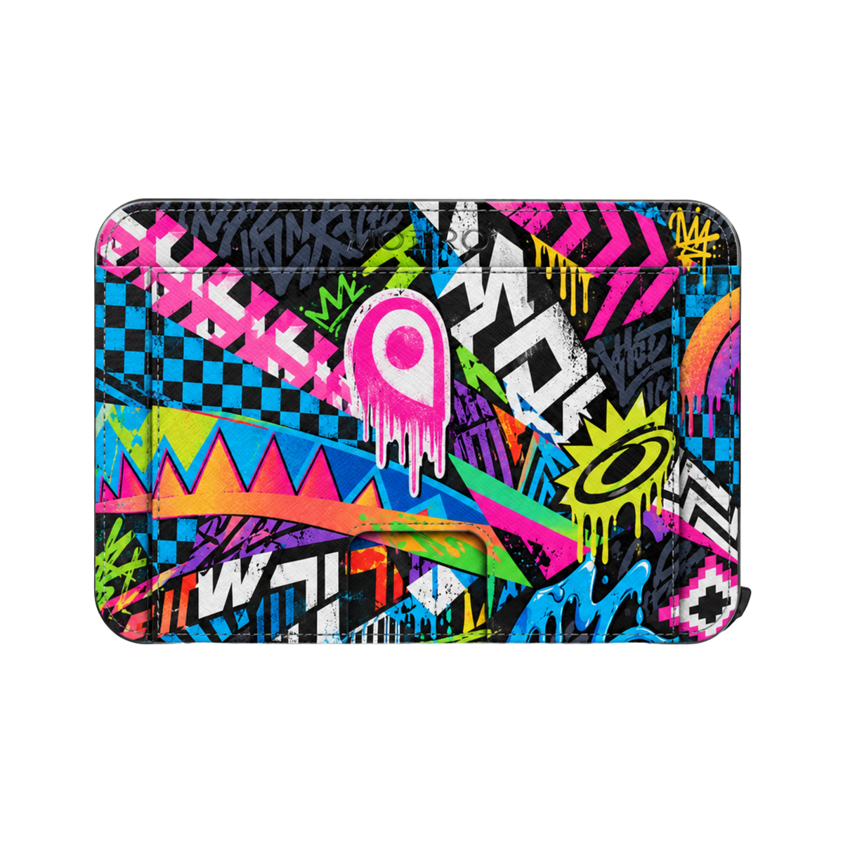 Moero M2 Pro - Neon Riot - Underground art Limited Edition - MagSafe Wallet  – Portafoglio RFID in Alluminio e Vera Pelle Saffiano Antigraffio