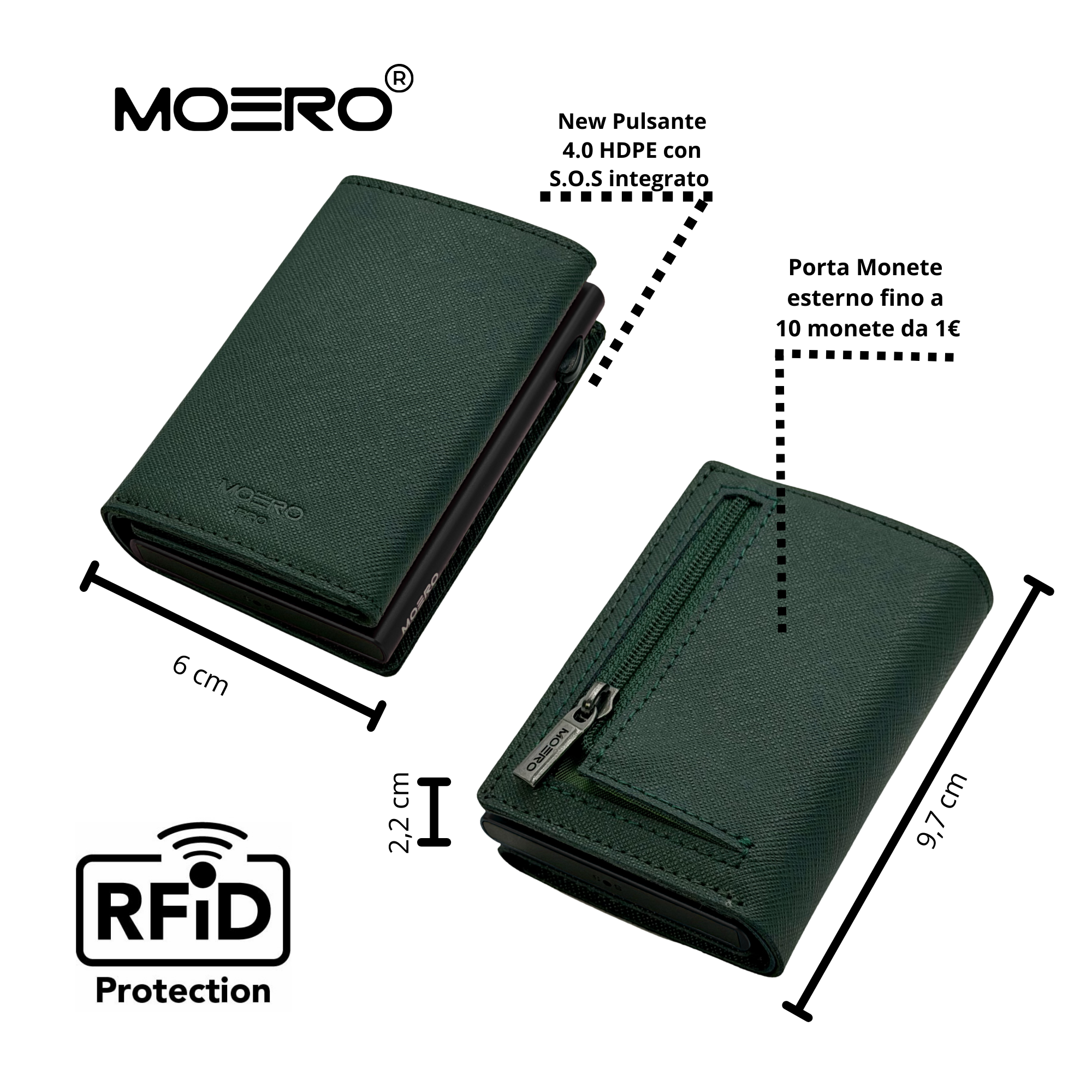 PRO PLUS Saffiano Green Zip