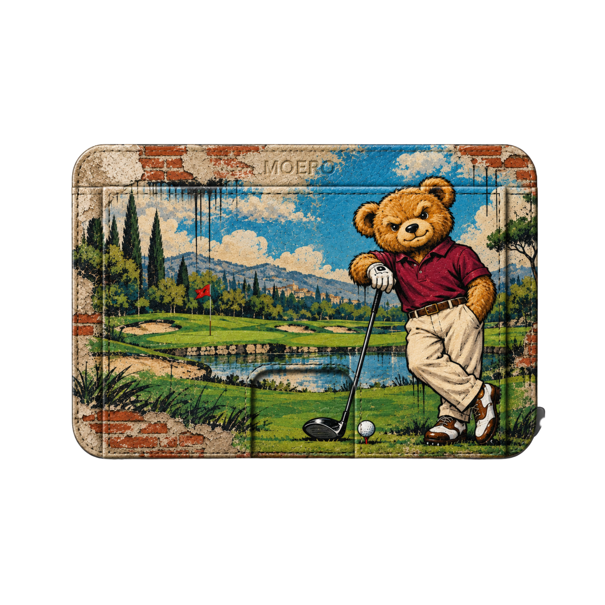 Moero M2 Pro - Teddy Golf - Sport Limited Edition - MagSafe Wallet  – Portafoglio RFID in Alluminio e Vera Pelle Saffiano Antigraffio