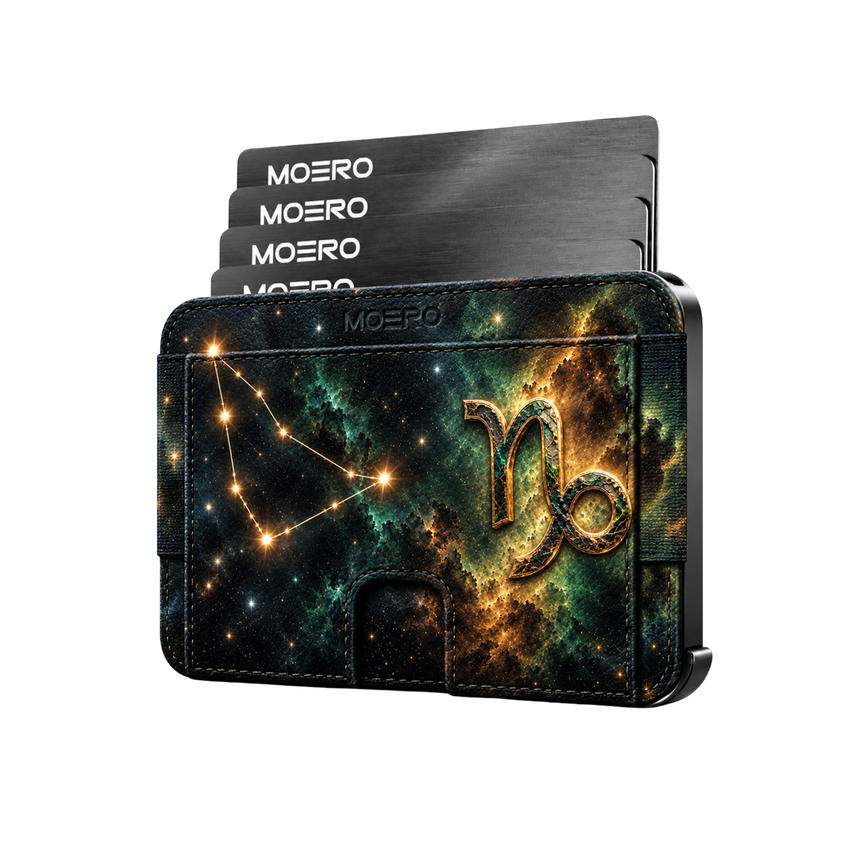 Moero M2 Pro - Pesci - Limited Edition - MagSafe Wallet  – Portafoglio RFID in Alluminio e Vera Pelle Saffiano Antigraffio