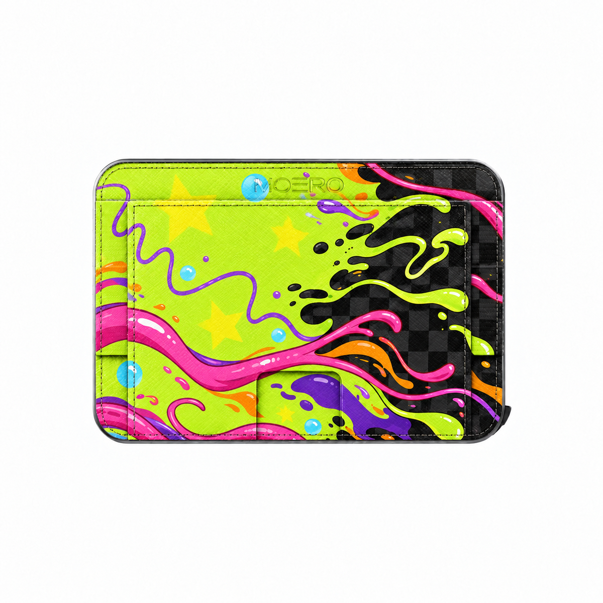 Moero M2 Pro - Neon Flow - Underground art Limited Edition - MagSafe Wallet  – Portafoglio RFID in Alluminio e Vera Pelle Saffiano Antigraffio