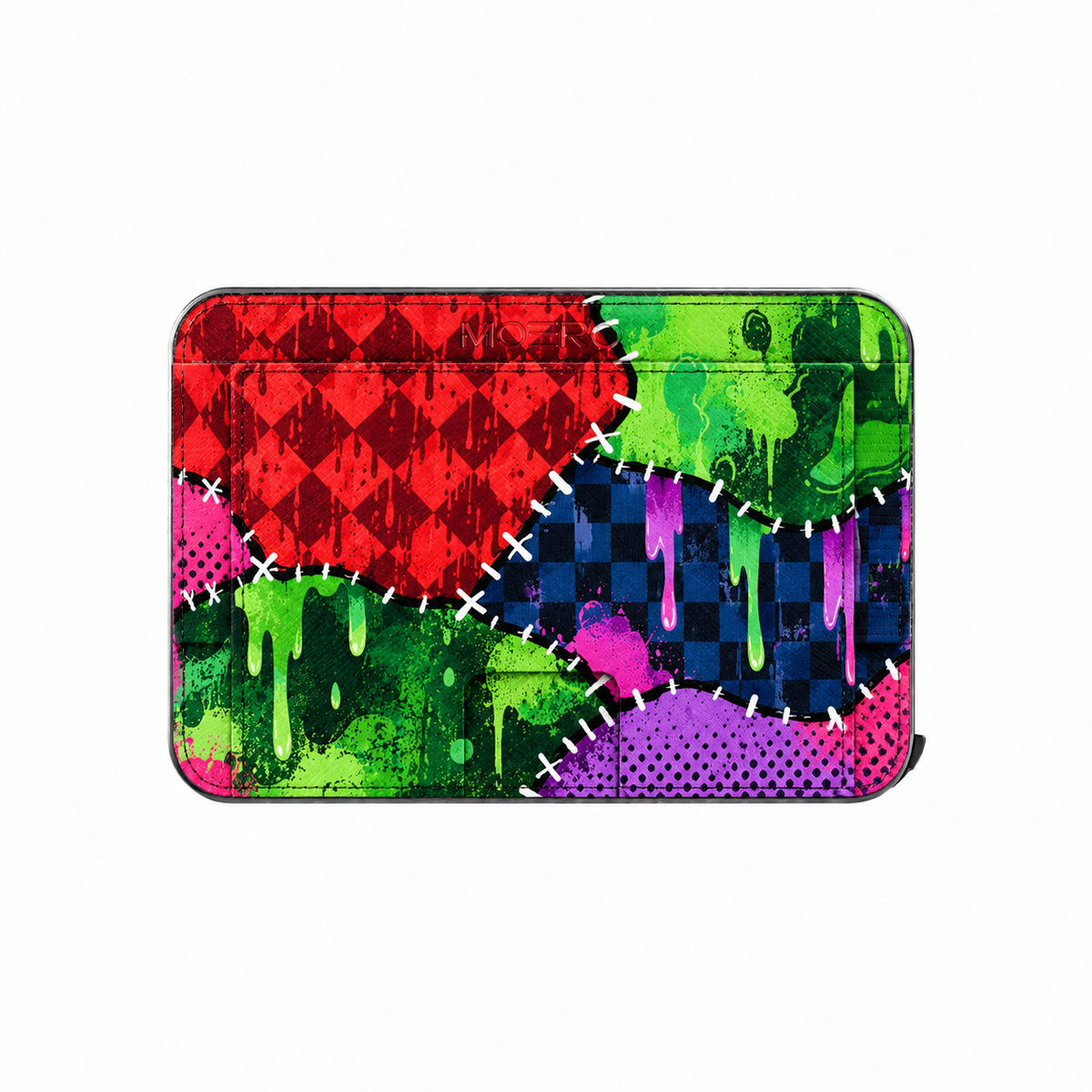 Moero M2 Pro - Toxic Patch - Underground art Limited Edition - MagSafe Wallet  – Portafoglio RFID in Alluminio e Vera Pelle Saffiano Antigraffio