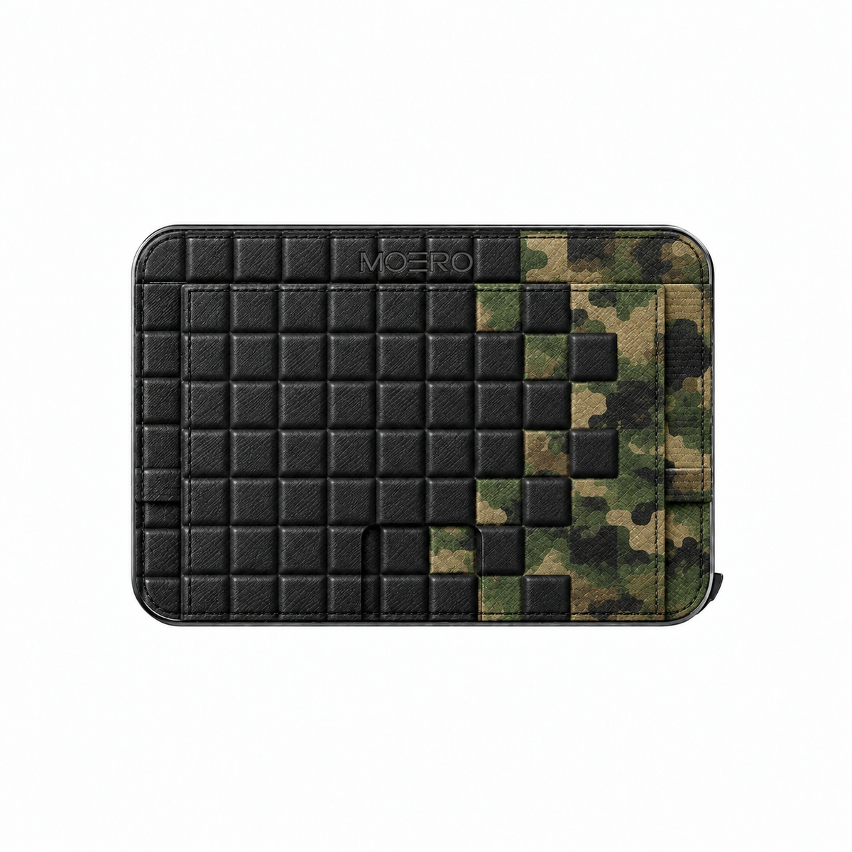 Moero M2 Pro - Camo Blocks - Underground art Limited Edition - MagSafe Wallet  – Portafoglio RFID in Alluminio e Vera Pelle Saffiano Antigraffio
