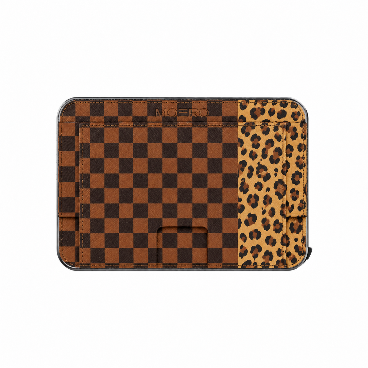 Moero M2 Pro - Wild Check - Underground art Limited Edition - MagSafe Wallet  – Portafoglio RFID in Alluminio e Vera Pelle Saffiano Antigraffio
