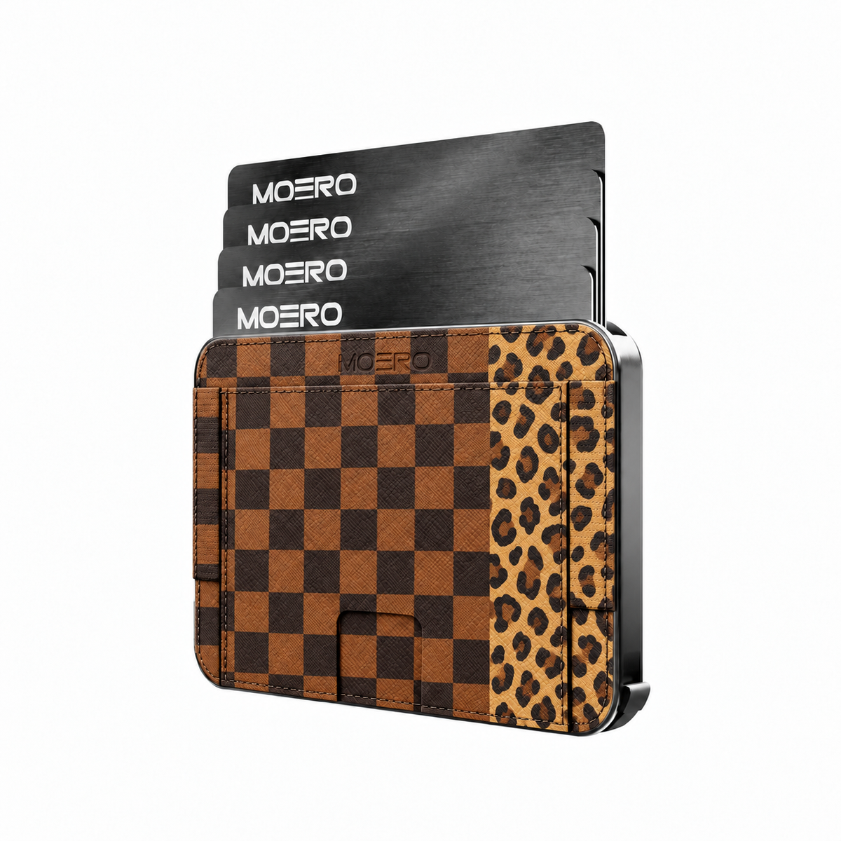 Moero M2 Pro - Wild Check - Underground art Limited Edition - MagSafe Wallet  – Portafoglio RFID in Alluminio e Vera Pelle Saffiano Antigraffio