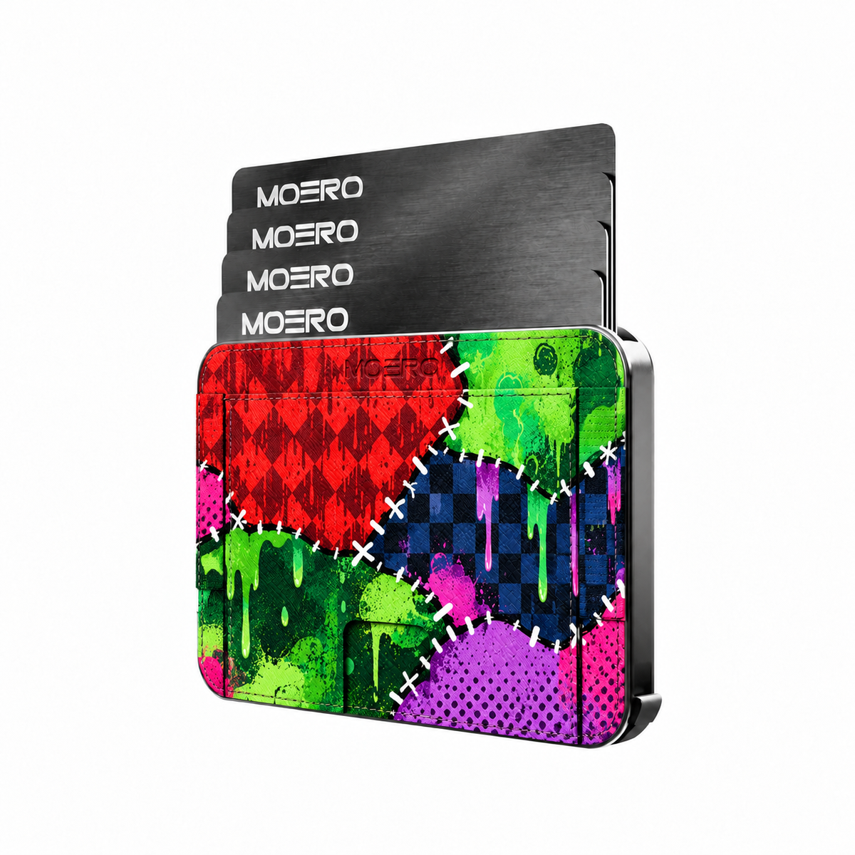 Moero M2 Pro - Toxic Patch - Underground art Limited Edition - MagSafe Wallet  – Portafoglio RFID in Alluminio e Vera Pelle Saffiano Antigraffio