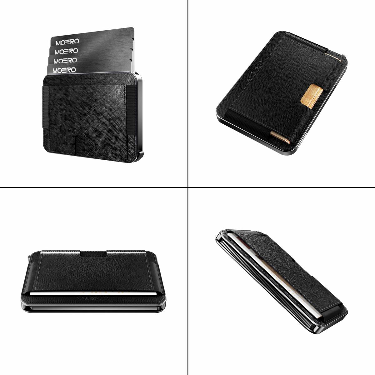 Moero M2 ULTRA 18Pro Edition MagSafe Wallet con Apple Find My Integrato – Portafoglio RFID in Alluminio e Vera Pelle