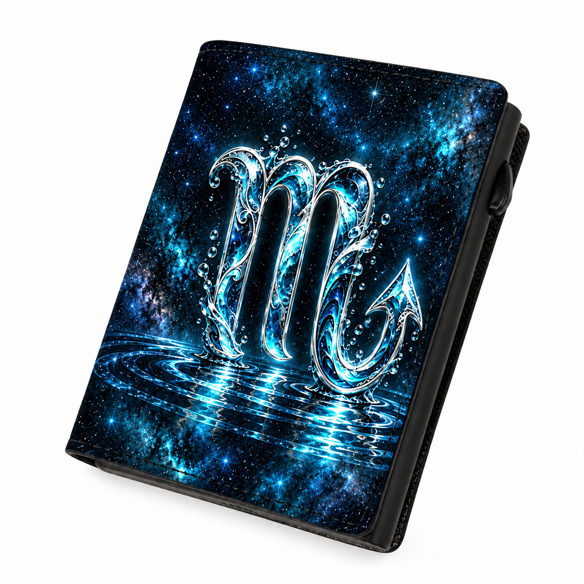 Moero Pro – Scorpione – Zodiac Limited Edition – Portafoglio RFID in Vera Pelle Saffiano con Chiusura Magnetica e Portamonete Zip