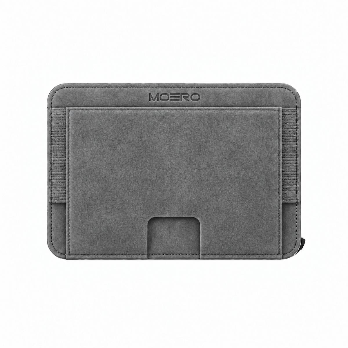 Moero M2 Pro SUPERIOR Grey MagSafe Wallet  – Portafoglio RFID in Alluminio e microfibra scamosciata
