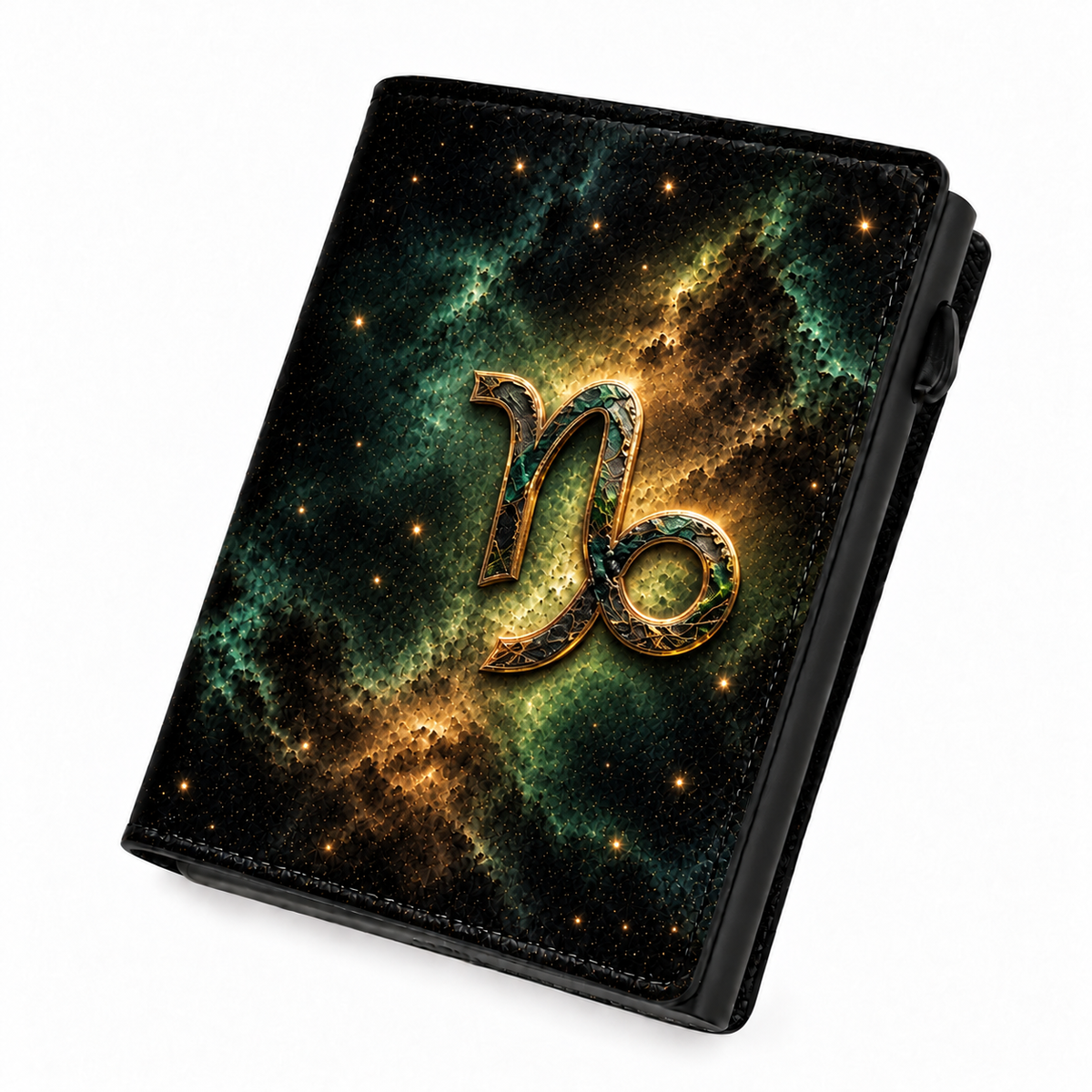 Moero Pro – Capricorno – Zodiac Limited Edition – Portafoglio RFID in Vera Pelle Saffiano con Chiusura Magnetica e Portamonete Zip