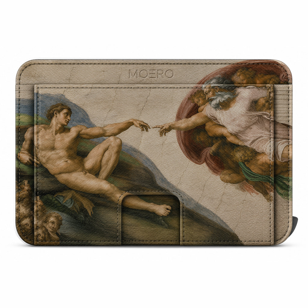 Moero M2 Pro - La creazione di Adamo Limited Edition - MagSafe Wallet  – Portafoglio RFID in Alluminio e Vera Pelle Saffiano Antigraffio