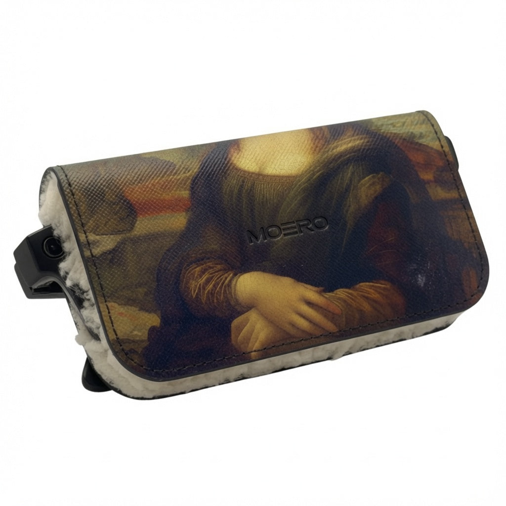 Moero Vision Air Gioconda Limited Edition – Porta Occhiali Minimalista in Pelle Saffiano Antigraffio con Chiusura Magnetica