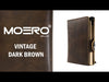 Load and play video in Gallery viewer, Vintage Dark Brown ZIP 