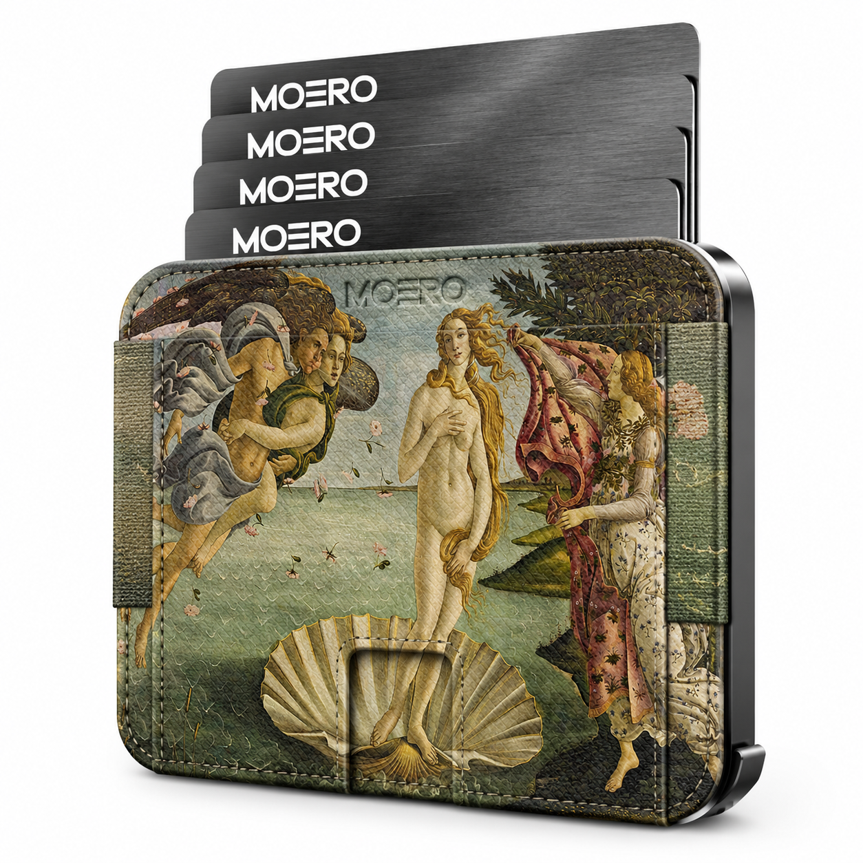 Moero M2 Pro - La nascita di Venere Limited Edition - MagSafe Wallet  – Portafoglio RFID in Alluminio e Vera Pelle Saffiano Antigraffio